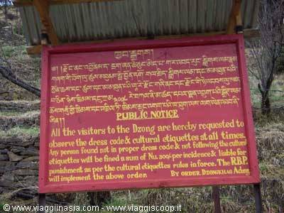 a warning in bhutan