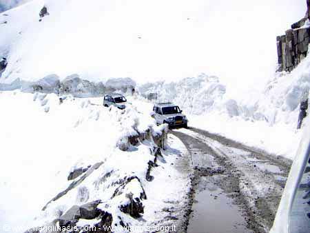 in the snow on the kardungla