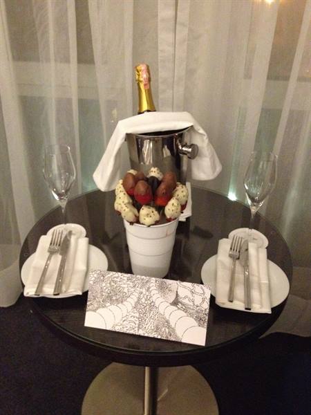Our welcome at the Meridien hotel