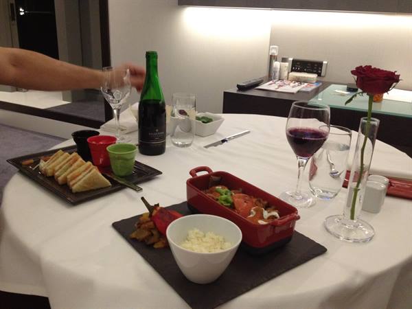 Room service at the Meridien