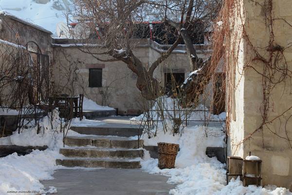Inner courtyard of Dervish Cave House, Goreme