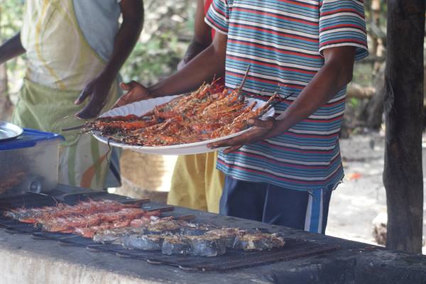 The barbecue of the Blue Safari