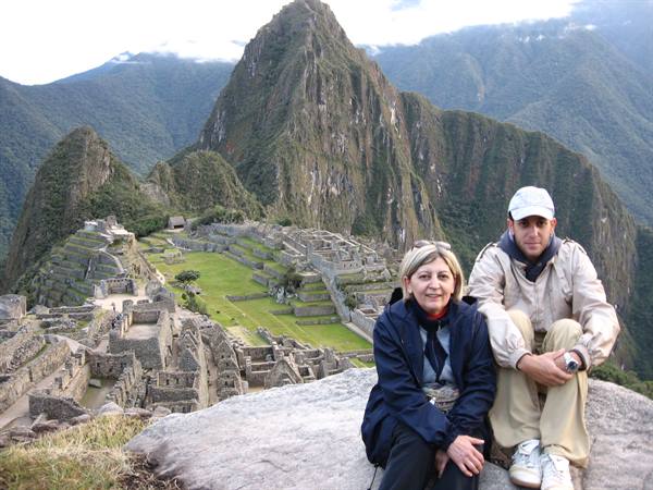 AT MACHU PICCHU WITH MY SON