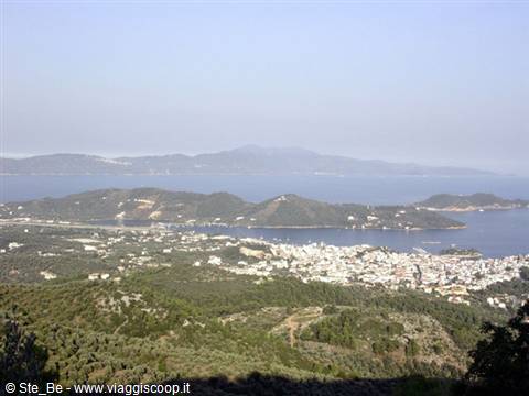 View from above of Skiathos town