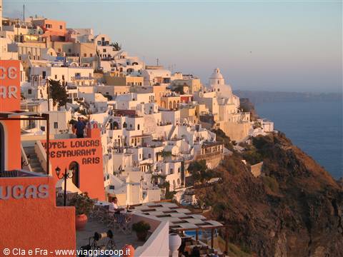 Thira at sunset