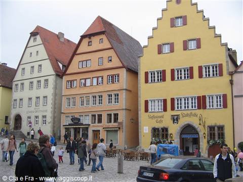 Rothenburg - buildings in Marktplatz