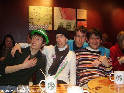 Mike, Mauro, Stefano and Ceco at STARBUCKS COFFEE
