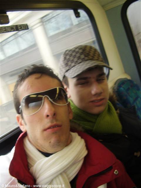 Stefano and Raffa on the BUS at 8:00AM..... destroyed
