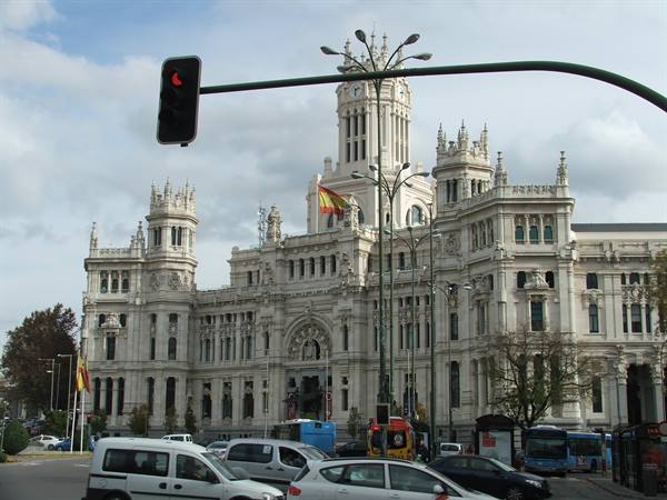 Telecommunications Palace,Plaza de Cibeles