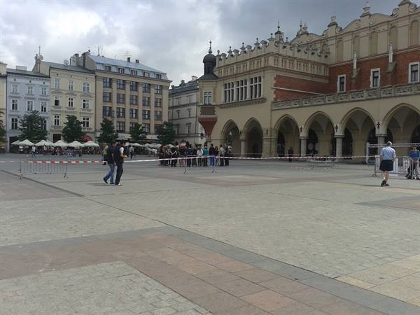 Rynek Glowny ,Cloth Hall,shows always being staged