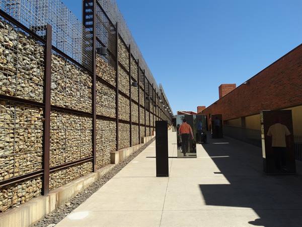 Apartheid Museum, in memory of the prison and the mine.