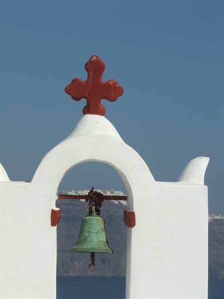 Santorini:Thira seen from Oia