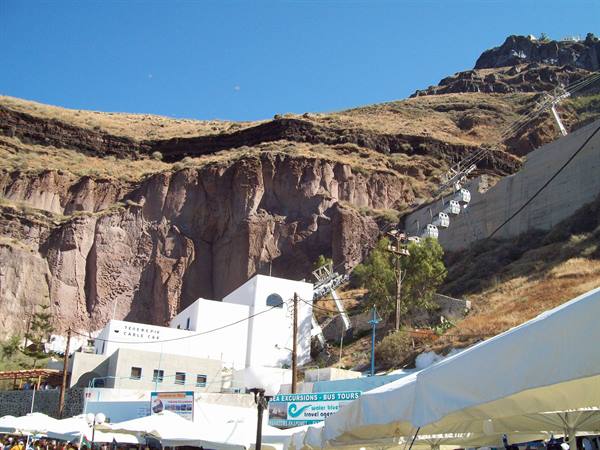 Arrival in Santorini