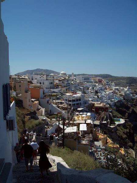 it looks surreal perched over the sea.. Santorini