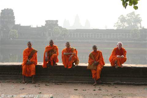Monks in Angkor Wat