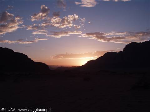 Sunset in the Wadi Rum...