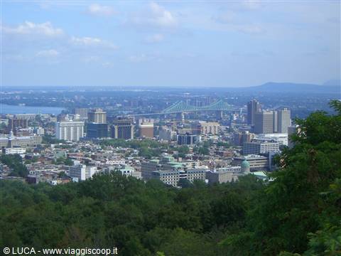 View of Montreal from the Mont-Royal park
