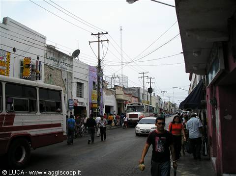 Merida...teeming street around the market...