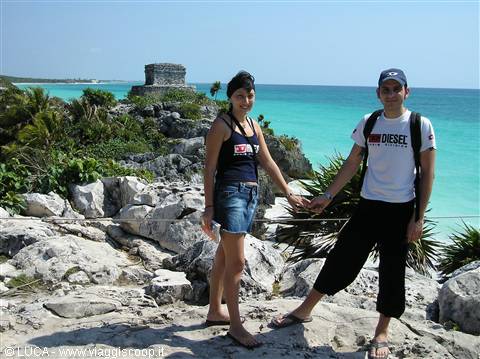 Us...among the wonders of ancient Tulum...