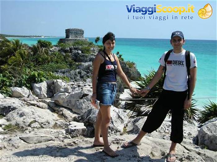 Us...among the wonders of ancient Tulum...
