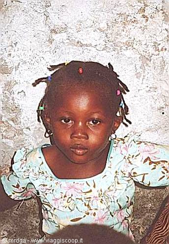 A little girl from the village