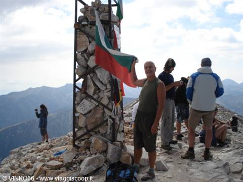 reached the summit of Mount Vihren in the Pirin range