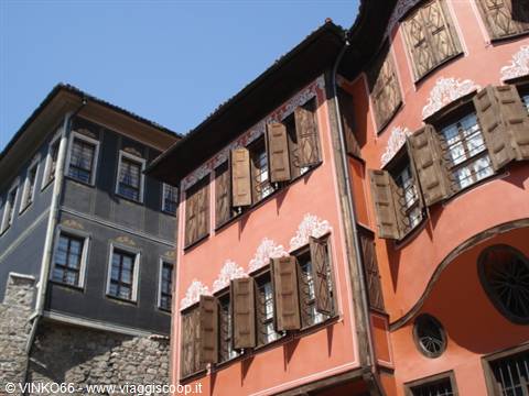 characteristic houses of the citadel in Plovdiv