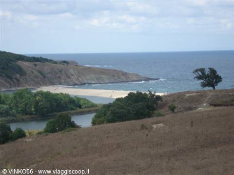 lagoon and beach in Sinemorets