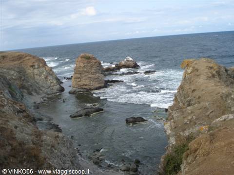 cliff at Rezovo on the Bulgarian - Turkish border