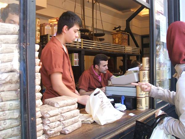 coffee at the market