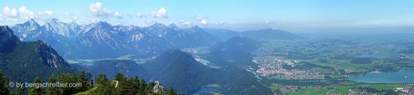 Fussen and the Tyrolean mountains