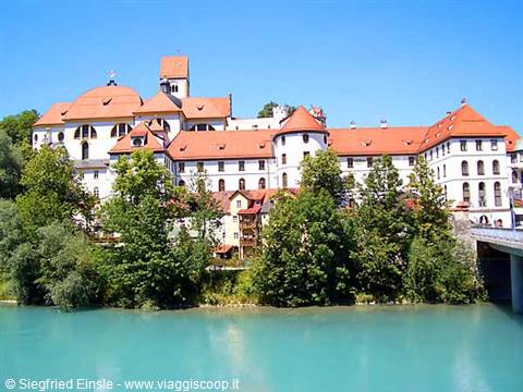 Fussen, the abbey on the river Lech