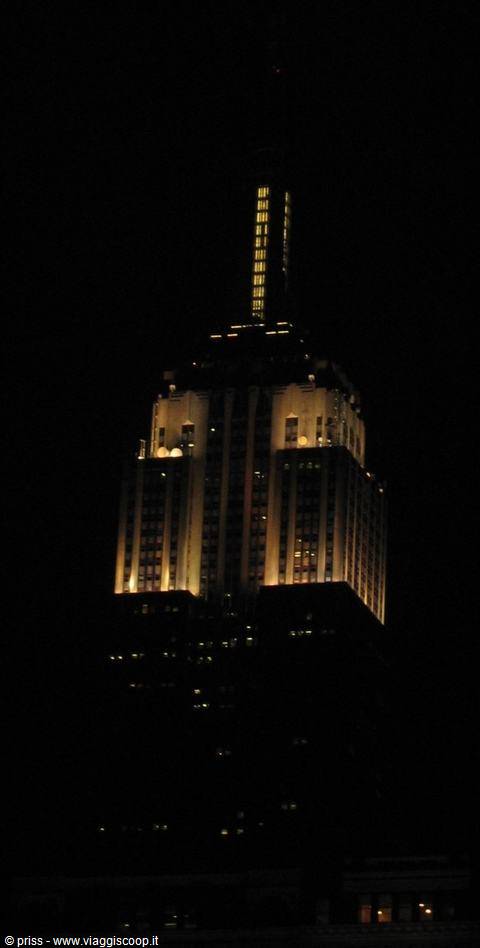 the tip of the Empire State Building
