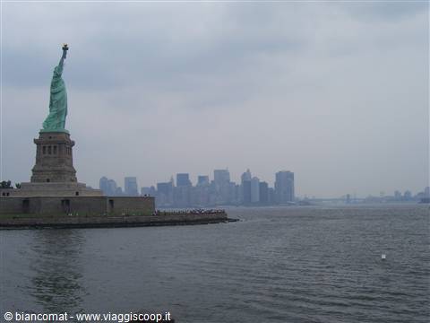 Statue of Liberty and New York Skyline