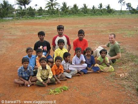 Village near Bangalore with Radal and some kids