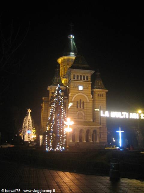The Orthodox Cathedral by night