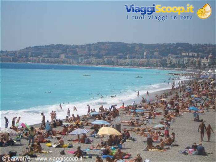 Beach in Nice on Ferragosto (mid-August)