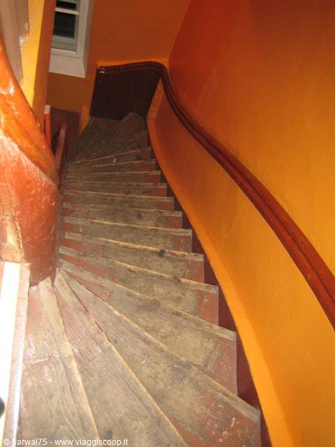 Stairs of the Friendly Fun Franks Backpackers Hostel
