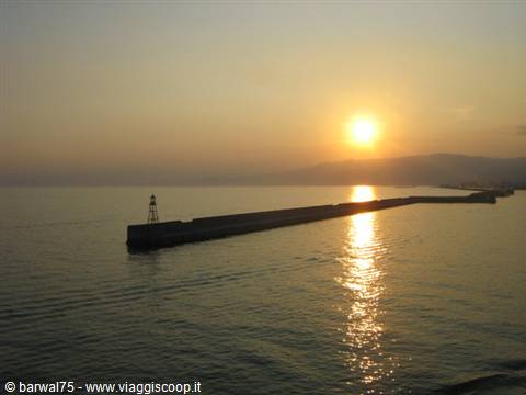 Arrival at the port of Genoa