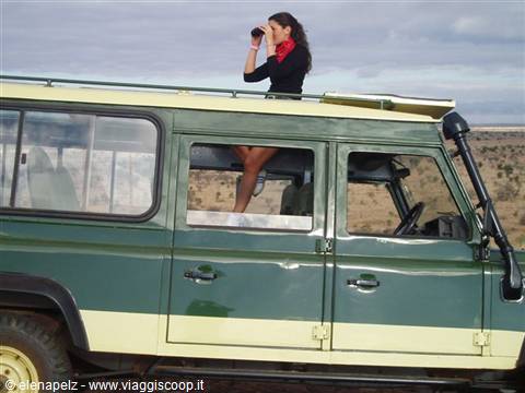 On the jeep at Lion's Rock