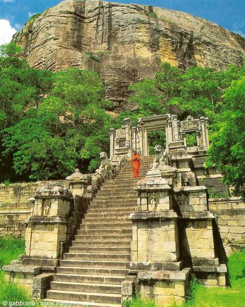 at the foot of the sigiriya rock