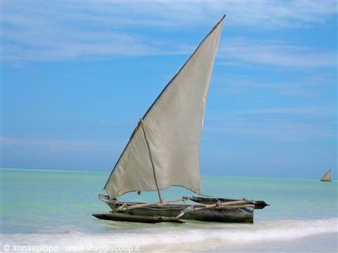 Typical boat at Kiwengwa