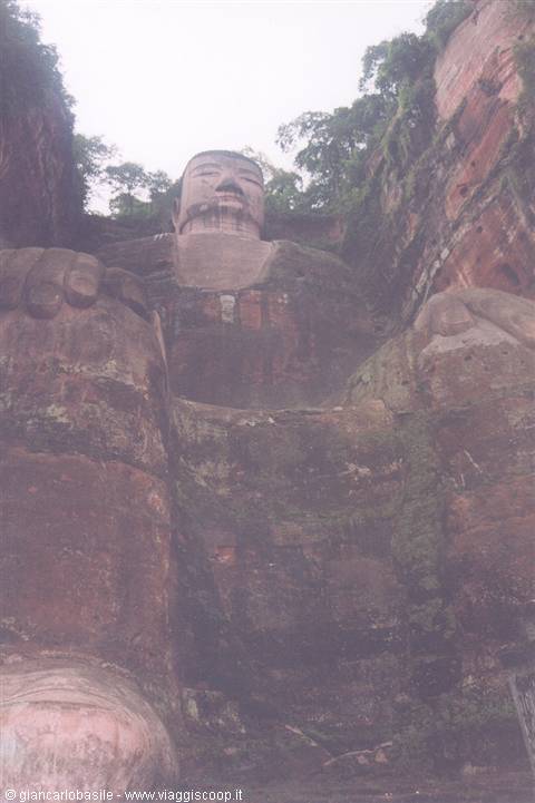 Leshan Giant Buddha, monolithic stone statue carved in the rock